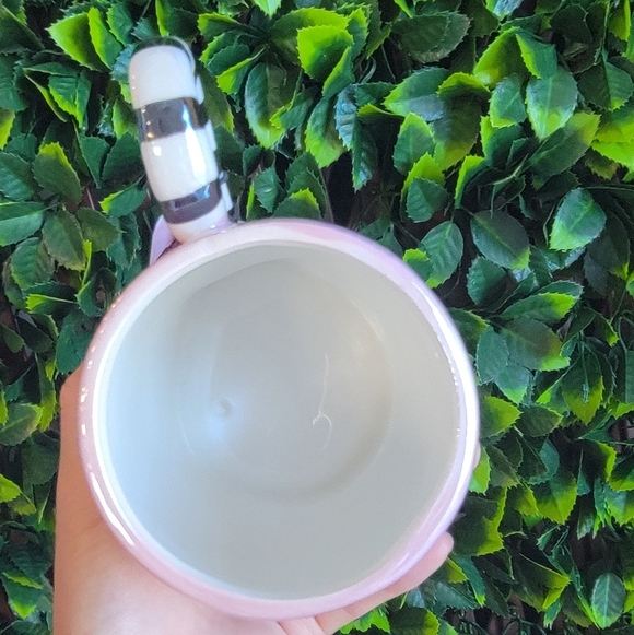 👻 NWT Happy Hauntings Irredescent Pink Ghost Halloween Mug 👻 - Picture 3 of 4